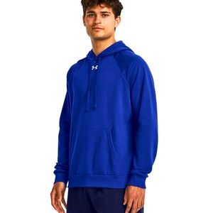 UNDER ARMOUR UA RIVAL FLEECE HOODIE - BLUE SIZE LARGE (PREOWNED)